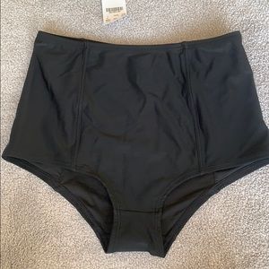 J Crew black high rise bathing suit bottoms